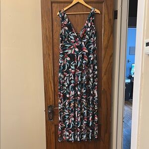 Pappagallo Multicolor Floral Print Maxi Dress